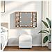 Mobile a Specchio LED Rovere Artigianale 76x15x55cm Multistrato - Foto miniatura 9