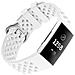 Cinturino In Silicone Per Fitbit Charge 3, Cinturino Da Polso Sportivo Traspirante Di Ricambio Bianco - Piccolo - Foto miniatura 2