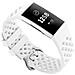Cinturino In Silicone Per Fitbit Charge 3, Cinturino Da Polso Sportivo Traspirante Di Ricambio Bianco - Piccolo - Foto miniatura 3