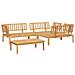Set Divano Pallet Da Giardino 4 Pz In Legno Massello Di Acacia - Foto miniatura 2