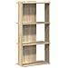 Libreria 3 Ripiani Rovere Sonoma 60x30x120 Cm Legno Multistrato - Foto miniatura 2