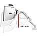 HX Series HX ARM WITH VERY HEAVY DUTY PIVOT DESK 144,8 cm (57") Scrivania Bianco - Foto miniatura 7