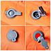 Materasso Campeggio Autogonfiabile con Cuscini 2Persone Arancio - Foto miniatura 4