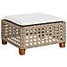 Sgabello Giardino con Cuscino Beige 63,5x56x32 cm in Polyrattan - Foto miniatura 1