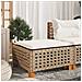 Sgabello Giardino con Cuscino Beige 63,5x56x32 cm in Polyrattan - Foto miniatura 2