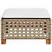 Sgabello Giardino con Cuscino Beige 63,5x56x32 cm in Polyrattan - Foto miniatura 4