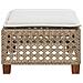 Sgabello Giardino con Cuscino Beige 63,5x56x32 cm in Polyrattan - Foto miniatura 5