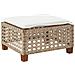 Sgabello Giardino con Cuscino Beige 63,5x56x32 cm in Polyrattan - Foto miniatura 6