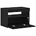 Mobile per TV  con luci LED Rovere Nero 60x35x40 cm in legno ingegnerizzato - Foto miniatura 4