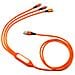 Cavo Di Ricarica Intrecciato 5 In 1 Con Luce Notturna Led Multifunzione Orange - Foto miniatura 2