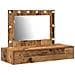Tavolo da Trucco da Muro con Luci LED Legno Antico - Foto miniatura 1