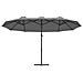 Ombrellone a braccio da giardino Antracite 372 x 198 x 243 cm - Foto miniatura 5
