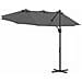Ombrellone a braccio da giardino Antracite 372 x 198 x 243 cm - Foto miniatura 8