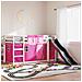 Letto a Castello con Scivolo e Tende Rosa 80x200 cm - Foto miniatura 2