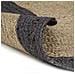 Tappeto Lavorato A Mano In Juta Con Bordo Grigio Scuro 210 Cm - Foto miniatura 1