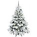 Albero di Natale artificiale con 150 LED Bianco 150 cm PE e PVC - Foto miniatura 3