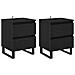 Armadio da Notte con cassetto 2 pcs Rovere nero 40 x 35 x 50 cm - Foto miniatura 1