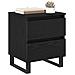 Armadio da Notte con cassetto 2 pcs Rovere nero 40 x 35 x 50 cm - Foto miniatura 3
