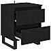 Armadio da Notte con cassetto 2 pcs Rovere nero 40 x 35 x 50 cm - Foto miniatura 5