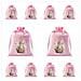 Set Di 10 Sacchetti Di Caramelle Pasquali - Sacchetti Regalo In Seta Con Coulisse Per Bomboniere E Dolcetti Pasquali Pink - Foto miniatura 1
