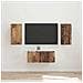Set mobile TV 6 pcs Legno vecchio Legno multistrato - Foto miniatura 2