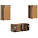 Set mobile TV 6 pcs Legno vecchio Legno multistrato - Foto miniatura 8