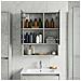 Mobiletto per specchio da bagno con lo scaffale Grigio cemento - Foto miniatura 4