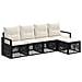 Set Divano da Giardino 4 pcs Nero polyrattan - Foto miniatura 1