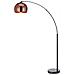 Lampada Da Terra Led Standard Rame Moderna Ricurva Versanora Arquer Vn-l00011 - Foto miniatura 1