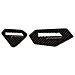 2 Adesivi 3D Per Serbatoio Moto Triumph Tiger 900 GT, Resinati, Colore Carbonio Nero Grigio, Protezione E Decorazione