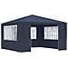 Gazebo Professionale Con Pareti 4x4 M Blu 90 G / m² - Foto miniatura 1