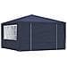 Gazebo Professionale Con Pareti 4x4 M Blu 90 G / m² - Foto miniatura 4