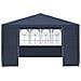 Gazebo Professionale Con Pareti 4x4 M Blu 90 G / m² - Foto miniatura 6
