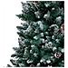 Albero Di Natale Artificiale Con Pigne E Neve Bianca 210 Cm - Foto miniatura 5
