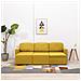 Divano Letto Modulare A 3 Posti Giallo In Tessuto - Foto miniatura 3