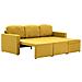 Divano Letto Modulare A 3 Posti Giallo In Tessuto - Foto miniatura 4