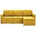 Divano Letto Modulare A 3 Posti Giallo In Tessuto - Foto miniatura 5
