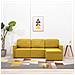 Divano Letto Modulare A 3 Posti Giallo In Tessuto - Foto miniatura 1