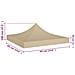 Tetto per Tendone per Feste 3x3 m Beige 270 g / m² - Foto miniatura 3