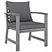 Set Divani da Giardino 5 pz con Cuscini in Legno Acacia Grigio - Foto miniatura 3