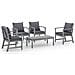 Set Divani da Giardino 5 pz con Cuscini in Legno Acacia Grigio - Foto miniatura 1