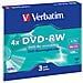Supporto riscrivibile DVD 43635 - DVD-RW - 4x - 4,70 GB - 3 Pacco Slim Case - 120mm - Foto miniatura 1