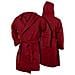 Accappatoio Con Cappuccio In Microfibra Adulto Unisex In Tinta Unita Vari Colori Xxl Bordeaux - Foto miniatura 7