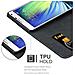 Custodia Compatibile Con Samsung Galaxy A7 2015 In Nero Marrone - Coperchio Protettiva Con Chiusura Magnetica, Funzione Stand E Tasca Per Le Carte - Foto miniatura 5