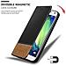 Custodia Compatibile Con Samsung Galaxy A7 2015 In Nero Marrone - Coperchio Protettiva Con Chiusura Magnetica, Funzione Stand E Tasca Per Le Carte - Foto miniatura 7
