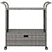 Carrello Da Bar Con Cassetto Grigio 100x45x97 Cm In Polyrattan - Foto miniatura 3