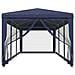 Tenda Per Feste Con 8 Pareti Laterali In Rete Blu 3x9 M Hdpe - Foto miniatura 3