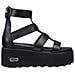 Nancy 3459 Sandali Platform Zeppa Pelle Nero Donna Nero 40 - Foto miniatura 1