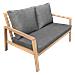 Set Di Mobili Da Giardino In Acacia Gili 4 Posti - Cuscini Grigi - Foto miniatura 10