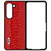 Cover Per Samsung Galaxy Z Fold5 Ibrida Vera Pelle Design Serpente Rossa - Foto miniatura 1